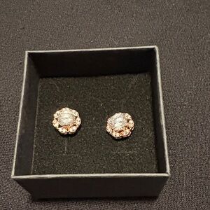 Rose Gold Over Sterling Stud Earrings